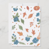 Boy Baby Dusche Herbstkrampf Bodysuit invita Einladung (Rückseite)