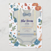 Boy Baby Dusche Herbstkrampf Bodysuit invita Einladung (Vorne/Hinten)