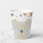 Boy Baby Dusche Herbstkrampf Bodysuit invita Pappbecher (Rückseite)