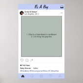 Boy Baby Dusche Party Prop Foto Kabine Rahmen Poster (Vorne)