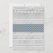 Boy Baby Dusche Rustic Antler Chalk Stag Einladung (Rückseite)