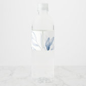 Boy Baby Dusche Wasserfarbe Stillleben Florals Wasserflaschenetikett (Rückseite)