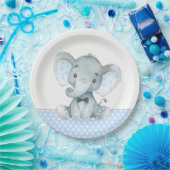 Boy Baby Elephant Baby Duschpapier Teller (Party)