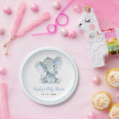 Boy Baby Elephant Baby Duschpapier Teller (Party)