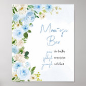 Boy Baby in Bloom Baby Shower Mama osa Bar Poster (Vorne)