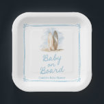 Boy Baby on Board Beach Baby Dusche Pappteller<br><div class="desc">"Baby an Bord" Surf-themed Summer baby Dusche Papier Teller. Dieses skurrile und stilvolle Design eignet sich perfekt für einen Strandsommer voller Liebe und Freude. Die weiche Farbpalette und die spielerische Typografie verleihen Ihrem besondere Anlass eine einladende Atmosphäre. Passende Artikel in unserem Shop Cava Party Design.</div>