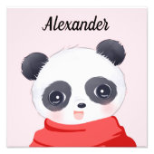 Boy Baby Panda Red Foto Print (Vorne)