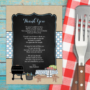Boy Baby Q danke dir ein Gedicht / GRILLEN Babydus Einladung