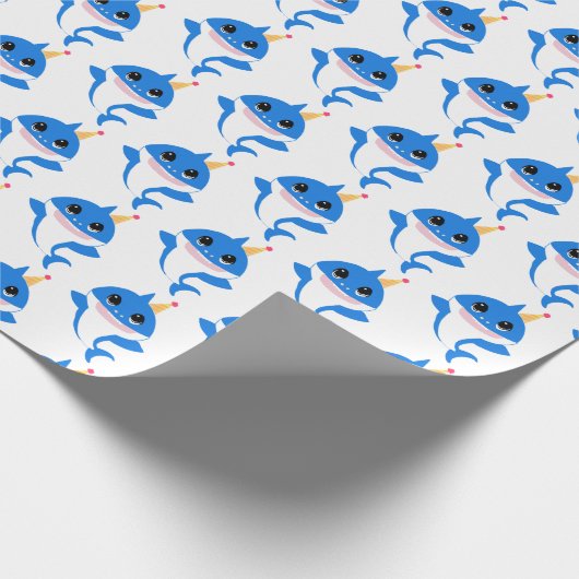 Boy Baby Shark Packpapier (Ecke)