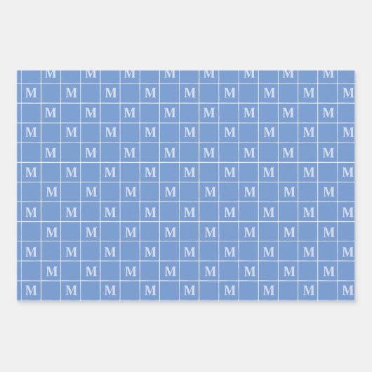 Boy Baby Shooter Personalisiert Monogram Footprint Geschenkpapier Set (Vorderseite)