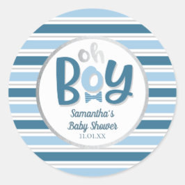 Boy Baby Shooter Round Sticker