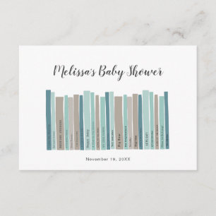 Boy Baby Showbuchkarte Begleitkarte