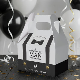 Boy Baby Shower A Little Gentleman Suspenders Geschenkschachtel