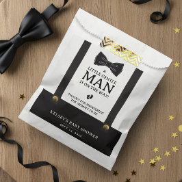 Boy Baby Shower A Little Gentleman Suspenders Geschenktütchen