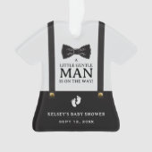 Boy Baby Shower A Little Gentleman Suspenders Ornament (Vorderseite)
