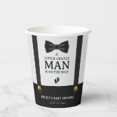 Boy Baby Shower A Little Gentleman Suspenders Pappbecher (Vorderseite)