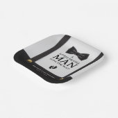 Boy Baby Shower A Little Gentleman Suspenders Pappteller (Gewinkelt)