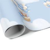 Boy Baby Shower Bear Balloon Napkins Geschenkpapier (Rolleneckpunkt)