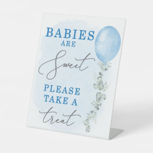Boy Baby Shower bevorzugt Table Sign Leckerei Sockelschild