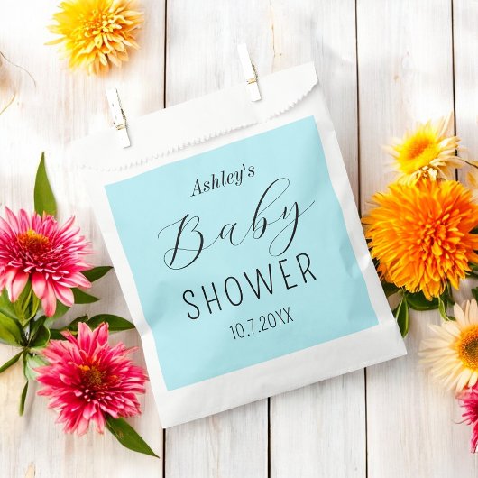 Boy Baby Shower Blue Elegant Geschenktütchen