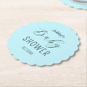 Boy Baby Shower Blue Minimalistisch Untersetzer (angewinkelt)