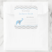 Boy Baby Shower Buchzeichen, Babybibliothek Quadratischer Aufkleber (Tasche)