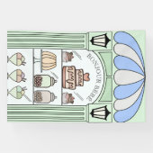 Boy Baby Shower Dessert Tisch Hintergrund Banner (Horizontal)