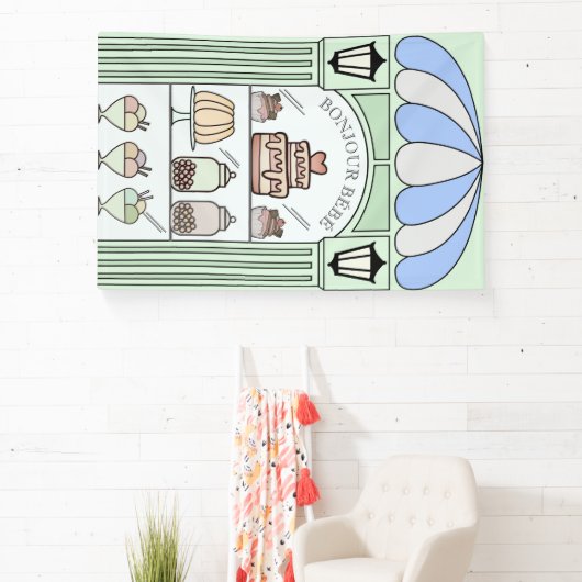 Boy Baby Shower Dessert Tisch Hintergrund Banner (InSitu)