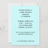 BOY BABY SHOWER-EINLADUNGEN EINLADUNG (Rückseite)