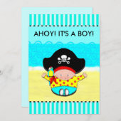 BOY BABY SHOWER-EINLADUNGEN EINLADUNG (Vorne/Hinten)