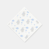 Boy Baby Shower Elephant Balloons Papier Napkin Serviette (Ecke)