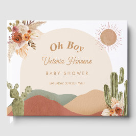 Boy Baby Shower Guestbook Boho Desert Southwestern Gästebuch