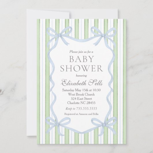 Boy Baby Shower Invitation, Boy baby shower Einladung (Vorderseite)