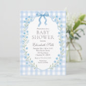 Boy Baby Shower Invitation, Boy baby shower Einladung (Stehend Vorderseite)