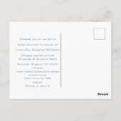 Boy Baby Shower Invitation Postkarte (Rückseite)