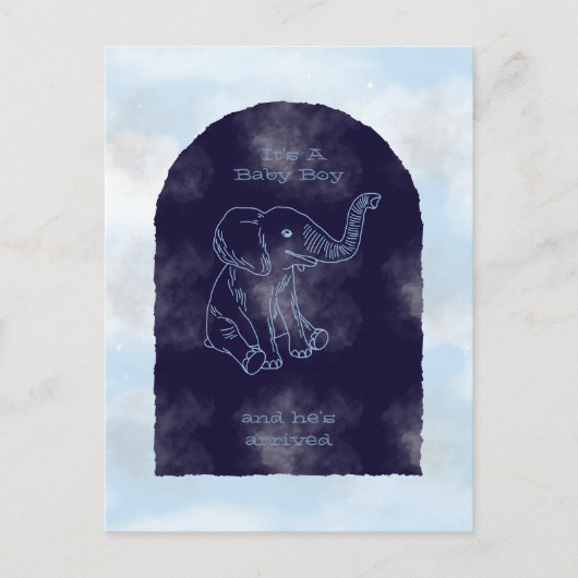 Boy Baby Shower Invitation Postkarte (Vorderseite)