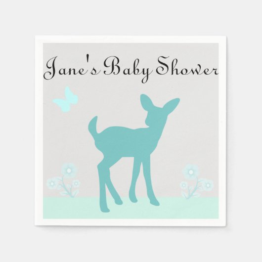 Boy Baby Shower Napkins Serviette (Vorderseite)
