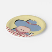Boy Baby Shower Pappteller (Schrägansicht)