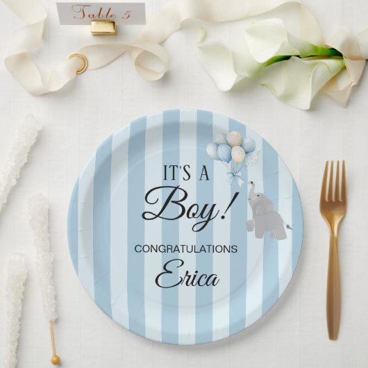 Boy Baby Shower Pappteller (Hochzeit)