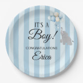 Boy Baby Shower Pappteller (Vorderseite)