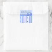 Boy Baby Shower Quadratischer Aufkleber (Tasche)