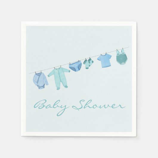 Boy Baby Shower Serviette (Vorderseite)