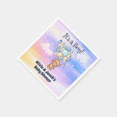 Boy Baby Shower Teddy Bear Serviette (Ecke)