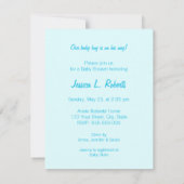 Boy Baby Shower Teddy mit Balloon-Einladung Einladung (Rückseite)