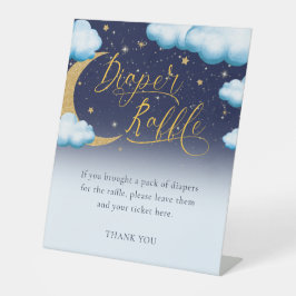 Boy Baby Shower Twinkle Little Star Diaper Raffle Sockelschild