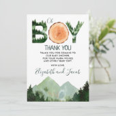 Boy Baby Shower Vielen Dank Dankeskarte (Stehend Vorderseite)