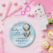 Boy Baby Shower wir können warten Heißluftballon Pappteller (Party)