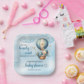 Boy Baby Shower wir können warten Heißluftballon Pappteller (Party)