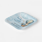 Boy Baby Shower wir können warten Heißluftballon Pappteller (Gewinkelt)