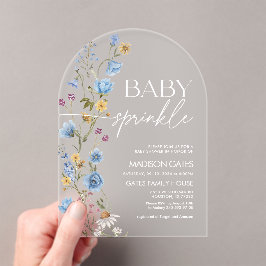 Boy Baby Sprinkle  Acrylic Invitation Acryleinladungen